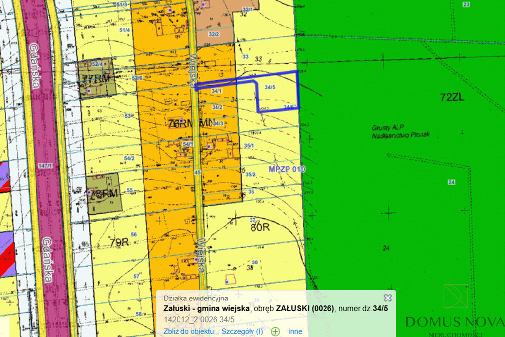 Plot Sale Załuski Wiejska 6