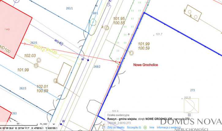Działka Sprzedaż Nowe Grocholice Partyzantów 7